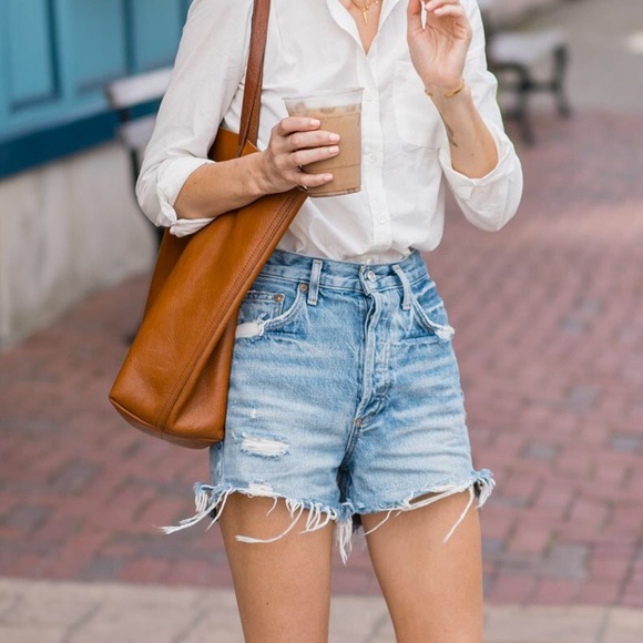 Agolde Pants - AGOLDE Dee Ultra High Rise Short in Ricochet Wash